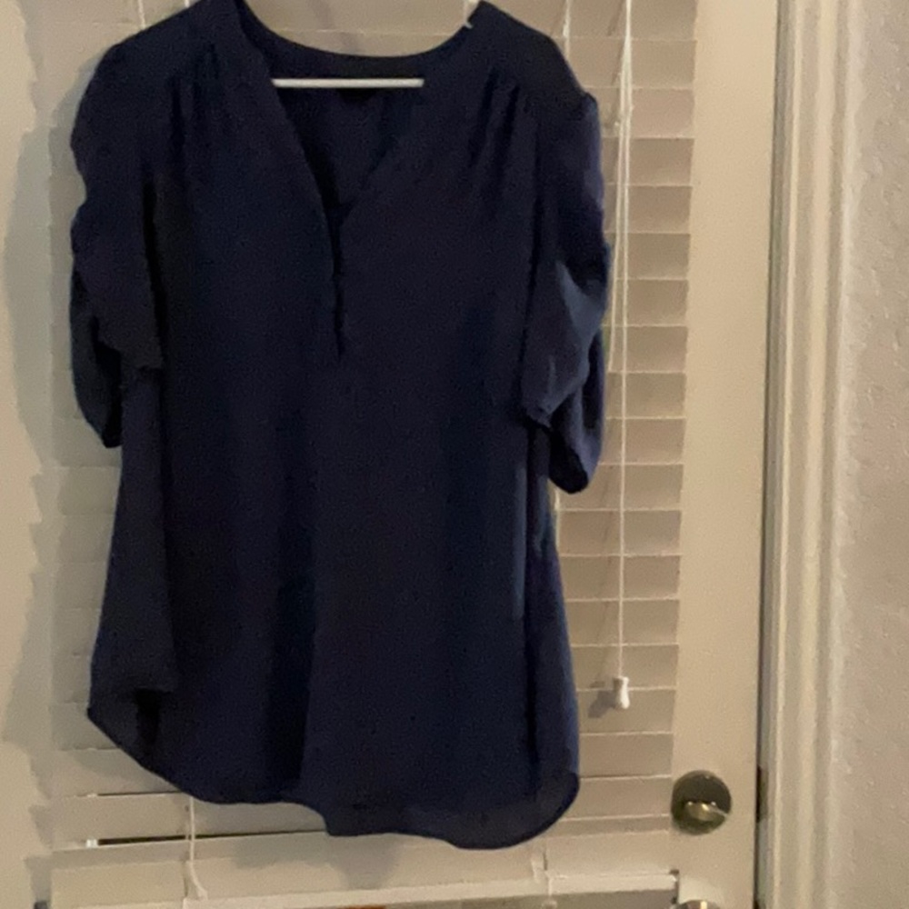 Torrid Grayish Blue Blouse EUC